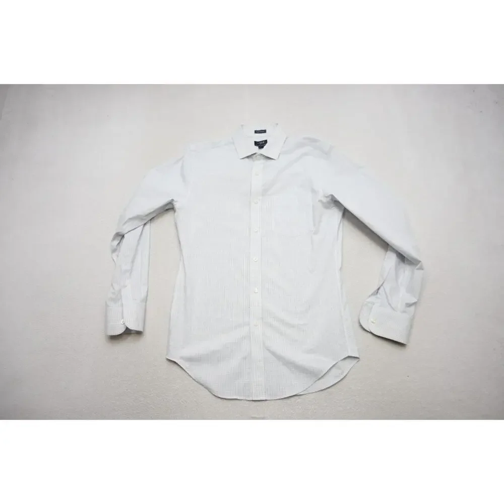 J Crew Thompson‎ Dress Shirt Stretch Button Up Plaid Long Sleeve Mens Size Small